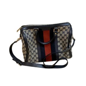 グッチ シェリーライン GGキャンバス×レザー 2WAYバッグ