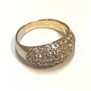 K18/Pt900 メレダイヤ 1.15ct リング