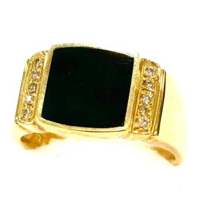 K18 18金 750 オニキス リング