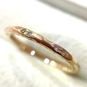 K18 18金 メレダイヤ リング