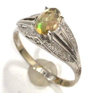 Pt850 オパール付きリング