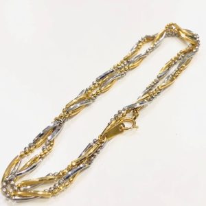 K18/Pt900 ハーフ ブレスレット