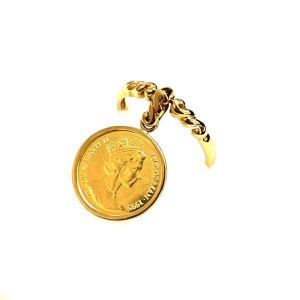 K18 18金 リング K24 24金 コイン マン島キャット金貨 1/25oz