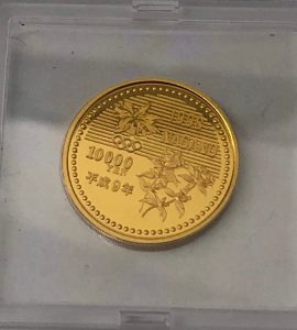 K24(24金)長野オリンピック10,000円金貨/入間市春日町いなげや店の買取り実績