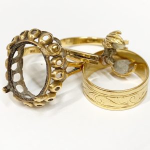 K18 リング まとめ 石の取れたリング 壊れたリング 指輪 アクセサリー