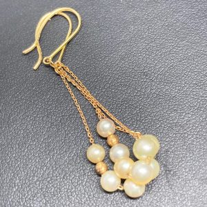 K18 パール付きピアス|東京都八王子市鑓水