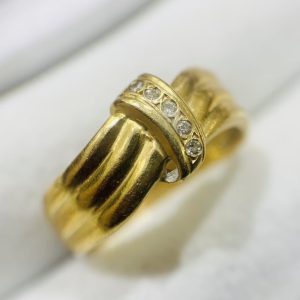 【K18メレダイヤ】18金ダイヤモンド リング