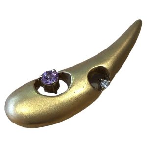 K18 18金 750 ピンクサファイア0.18ct メレダイヤ0.05ct ネックレストップ