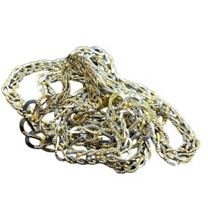 K18/Pt850(18金 プラチナ850) ハーフコンビ ネックレス