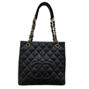 CHANEL シャネル キャビアスキン チェーントートバッグ