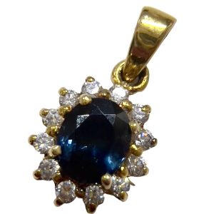 【K14】ペンダントトップ 石付き 585