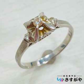 プラチナ900 メレダイヤリング Pt900 指輪