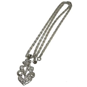 K18WG メレダイヤ付ネックレス