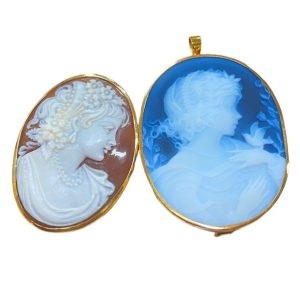 K18 18金 カメオ ペンダントトップ