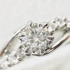 Pt900 プラチナ ダイヤモンド リング 0.302Ct