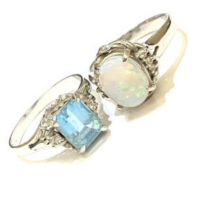 Pt900 リング トパーズ オパール プラチナ