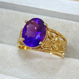 14K 14金 アメシスト リング