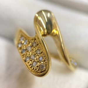 K18 メレダイヤ リング 18金 750