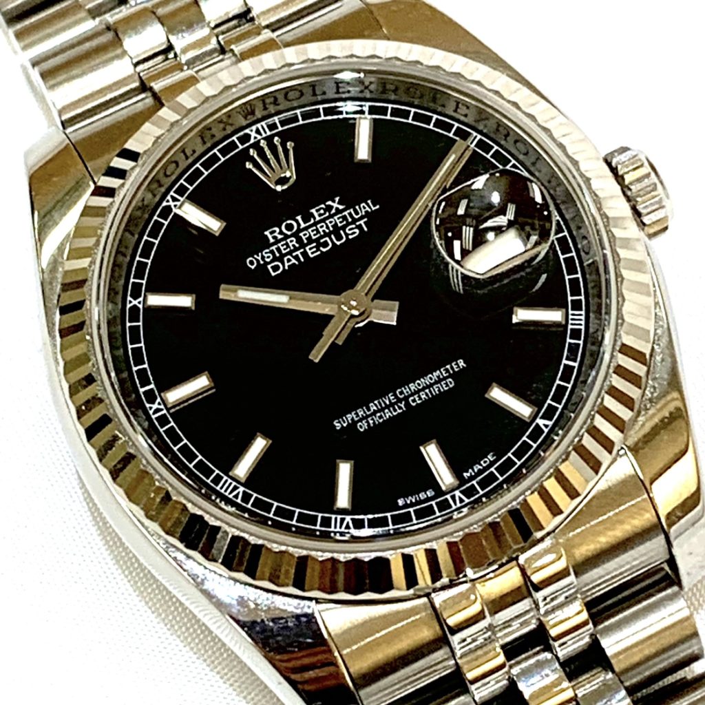 ROLEX ロレックス デイトジャスト 黒文字盤 116234