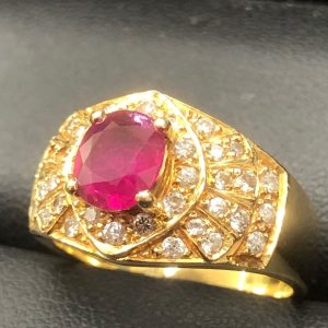 K18ルビー ダイヤモンドリング指輪/埼玉県飯能市芦刈場