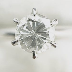Pt900 ダイヤモンド 0.42Ct リング