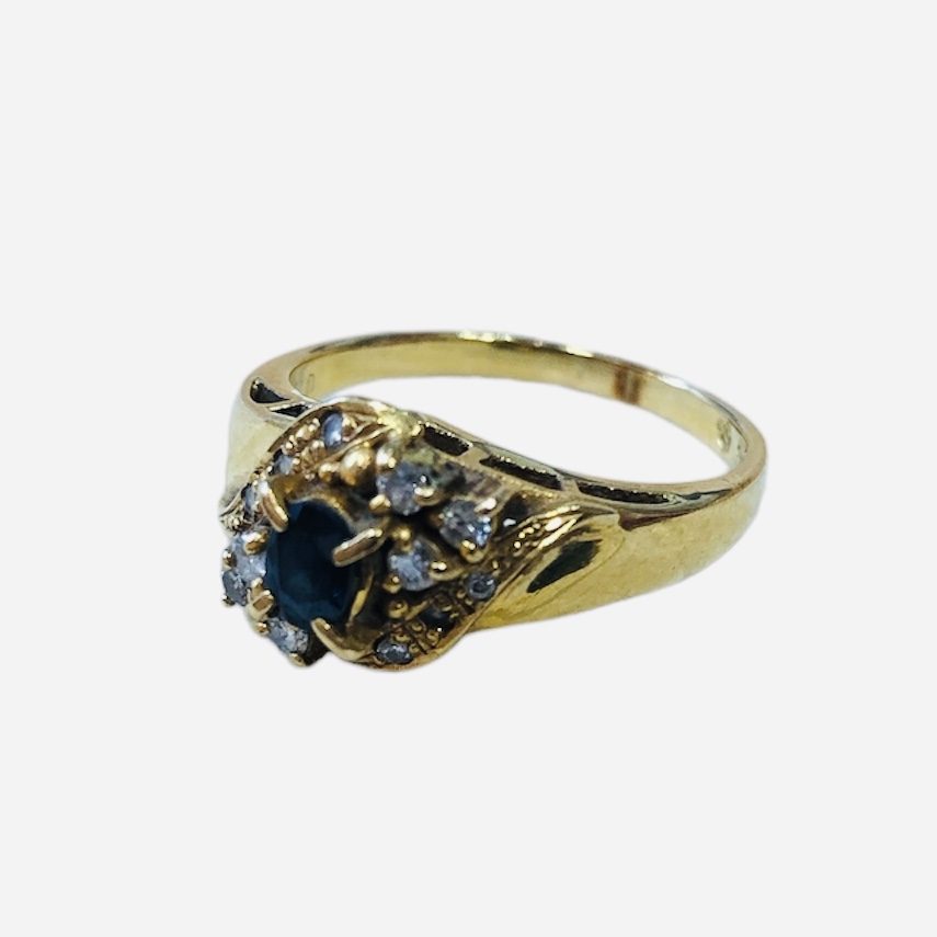K18 リング サファイア0.33ct メレダイヤ0.18ctの買取実績 | 買取専門 