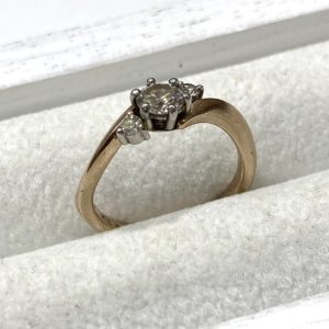 【K18Pt900コンビリング】ダイヤモンド 18金 プラチナ900 貴金属 ジュエリー