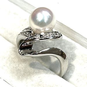 パール】K18 18金メレダイヤ付リングの買取実績 | 買取専門店さすがや