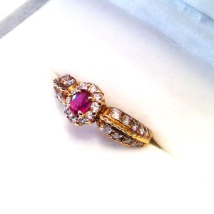 K18 ルビーリング