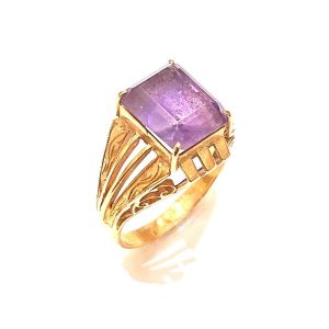 K18 アメジスト デザインリング