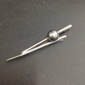 K18WG パール付きブローチ