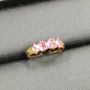 K18 ルビー付きリング