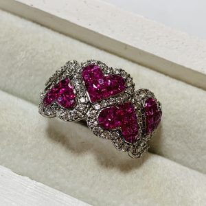 K18WG(18金ホワイトゴールド) ルビー リング