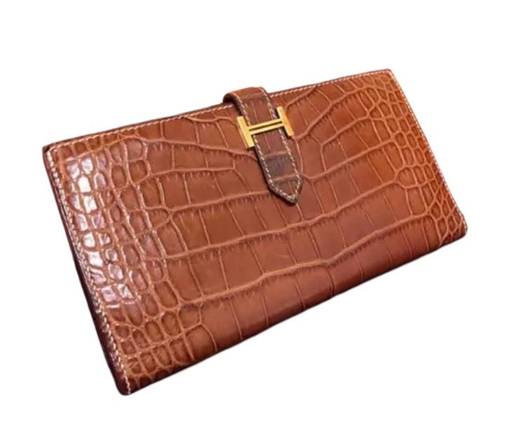 HERMES Bearn Soufflet Crocodile Alligator エルメス ベアンスフレ 財布