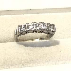 Pt900 ダイヤモンド5連リング 0.5ct