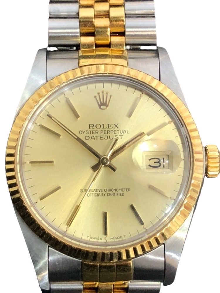 ROLEX DATE JUST YG × SS コンビ Ref:16013 ロレックス デイトジャスト 本体のみ