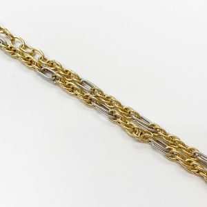 Pt900 K18 コンビ ネックレス 石なし