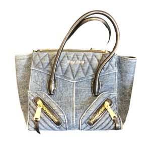 ミュウミュウ デニム ハンドバッグ