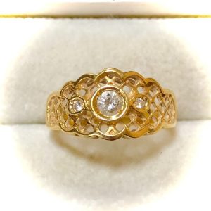 K18 (18金) メレダイヤ リング