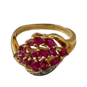 K18ベースPt900コンビリング