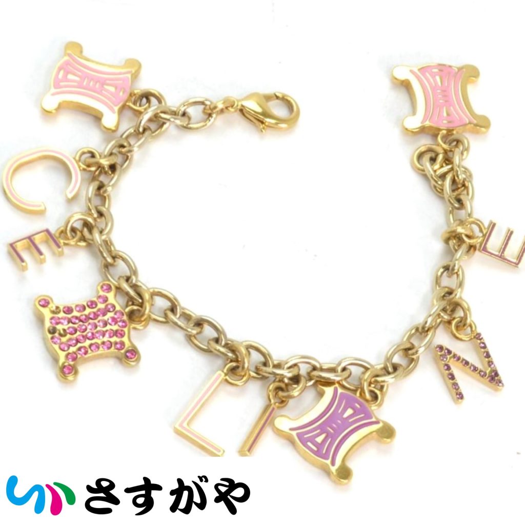 CELINE セリーヌ ロゴチャーム ブレスレット メッキの買取実績 | 買取  