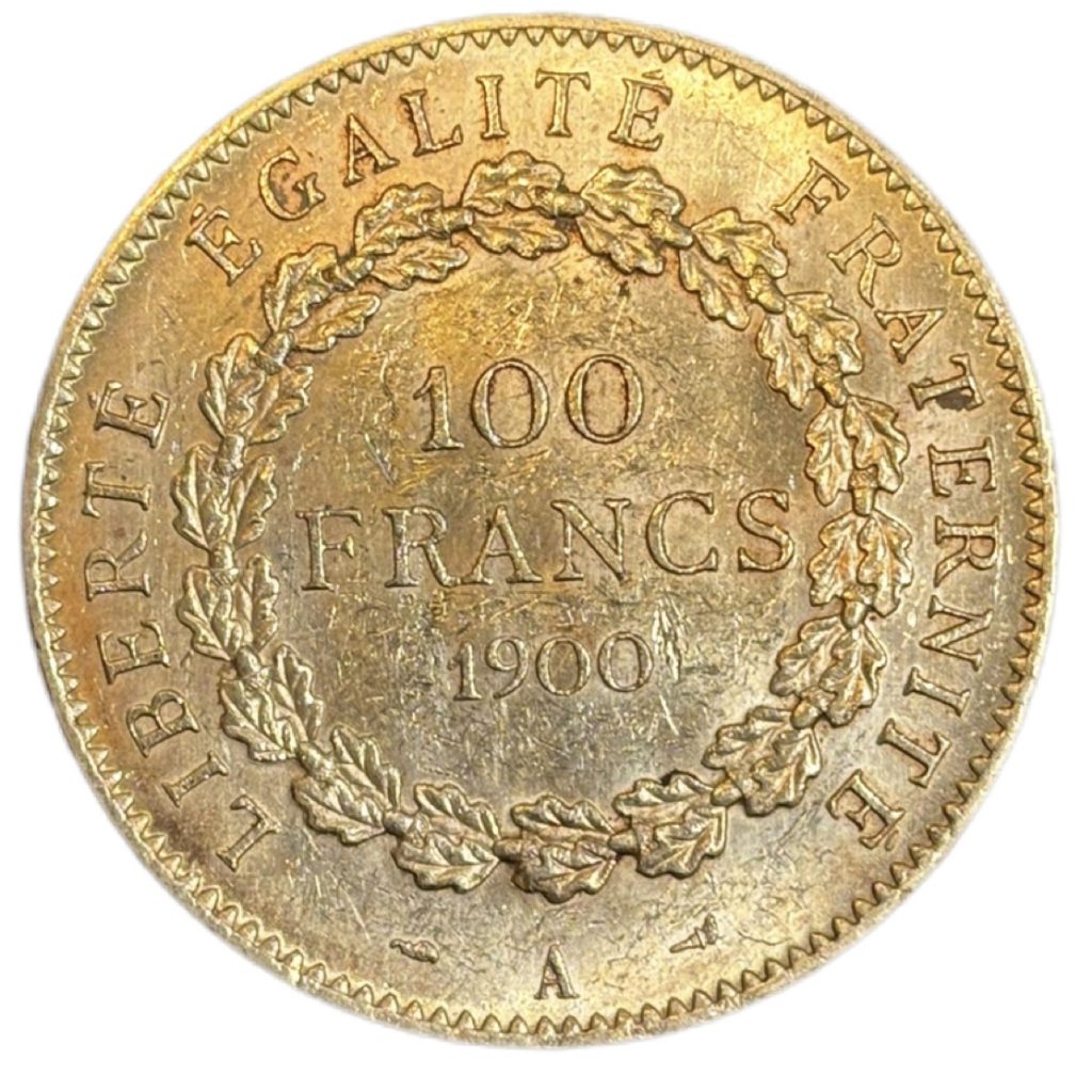 フランス エンゼル 100フラン金貨 1900年