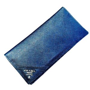 PRADA(プラダ) ブルーレザー お札/カード入れ ウォレット