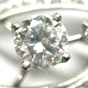 Pt850 ダイヤモンド0.3ct付 ブローチ