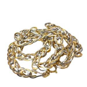 K18/Pt850 コンビ 金ベース ハーフ プラチナベースネックレス