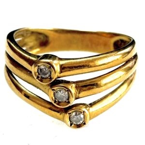 K18 18金メレダイヤ リング