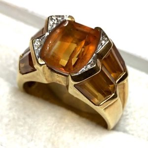 K18 18金 シトリン 22ct ゴールド リング 750 ジュエリー 貴金属の買取実績 | 買取専門店さすがや