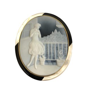 K18 18金 カメオ ブローチ