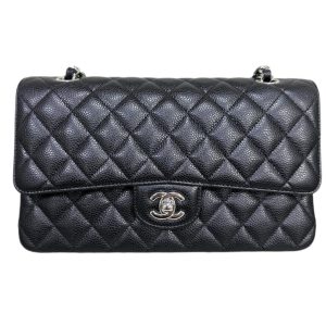 CHANEL シャネル  キャビアスキン ダブルフラップマトラッセ ハンド チェーンショルダーバッグ