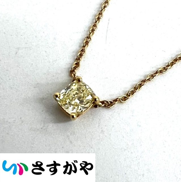 イエローダイヤ ネックレス （SALE新品K18イエローダイヤネックレス D 